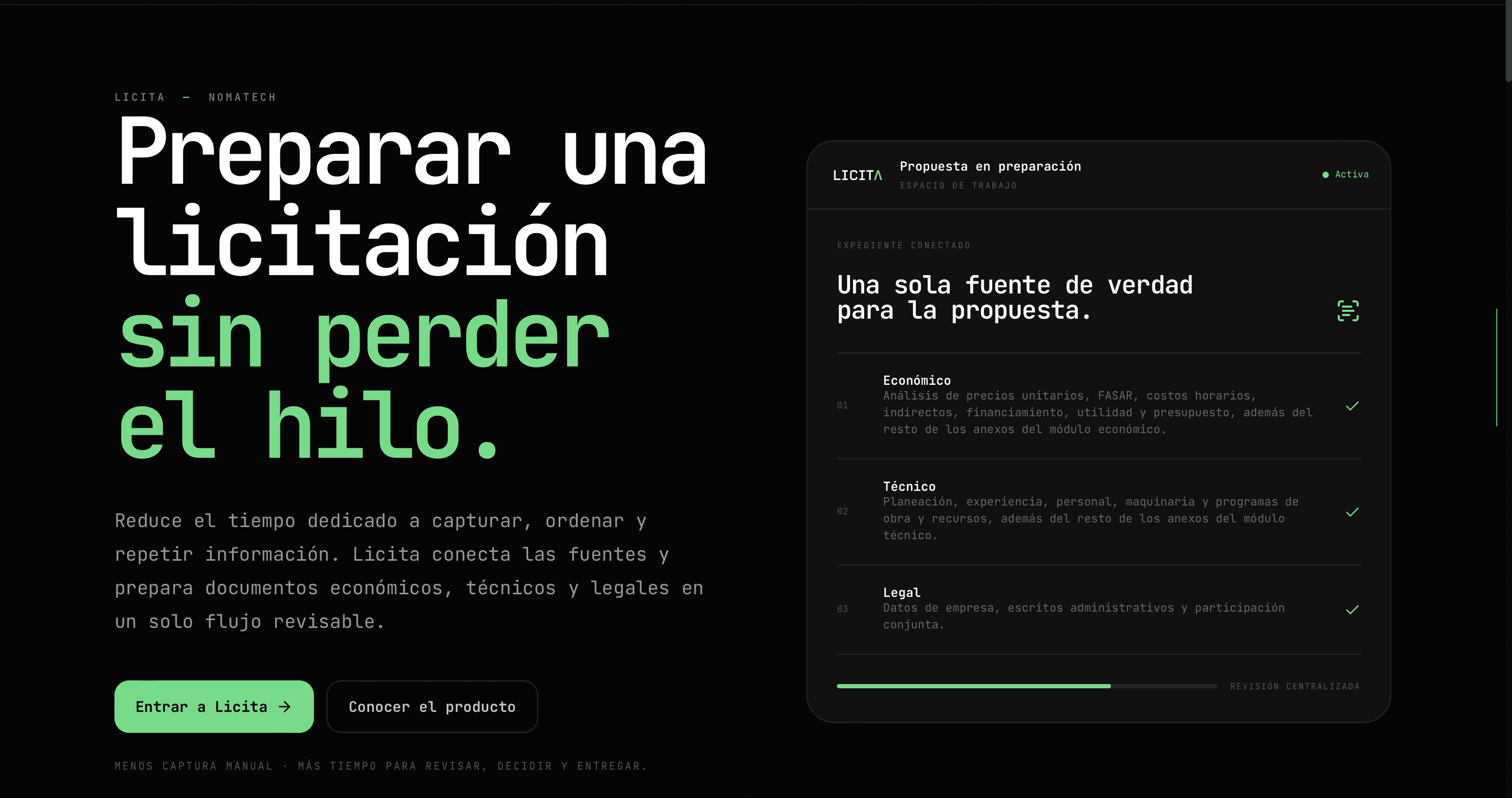 Licita project screenshot